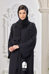 Madiha Abaya in Navy Blue