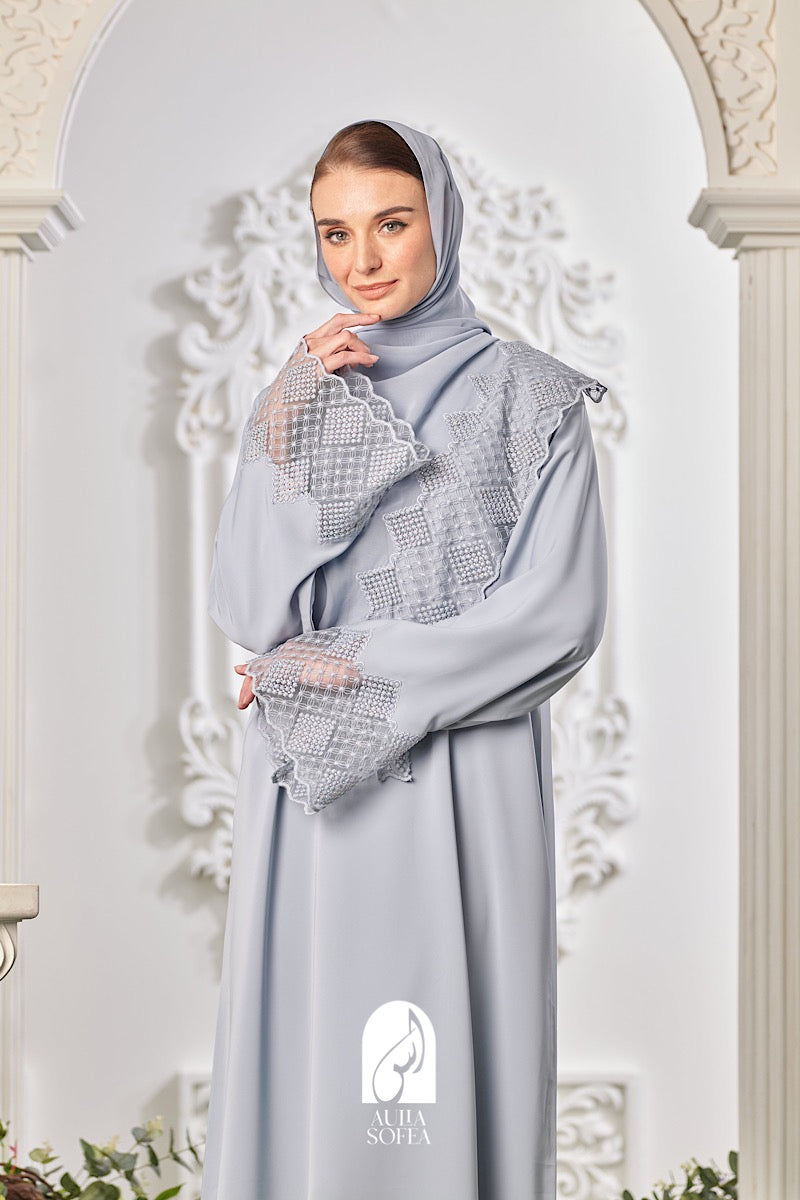 Amalia Abaya in Powder Blue