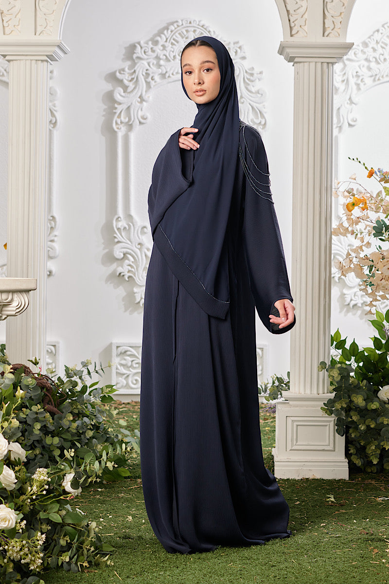 Adawiya Abaya in Navy Blue