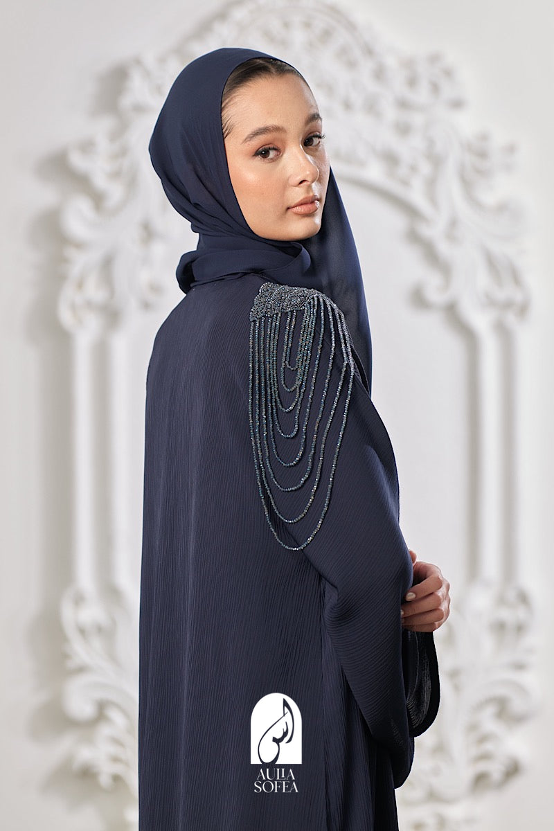 Adawiya Abaya in Navy Blue