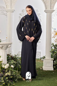 Inaara Abaya in Navy Blue