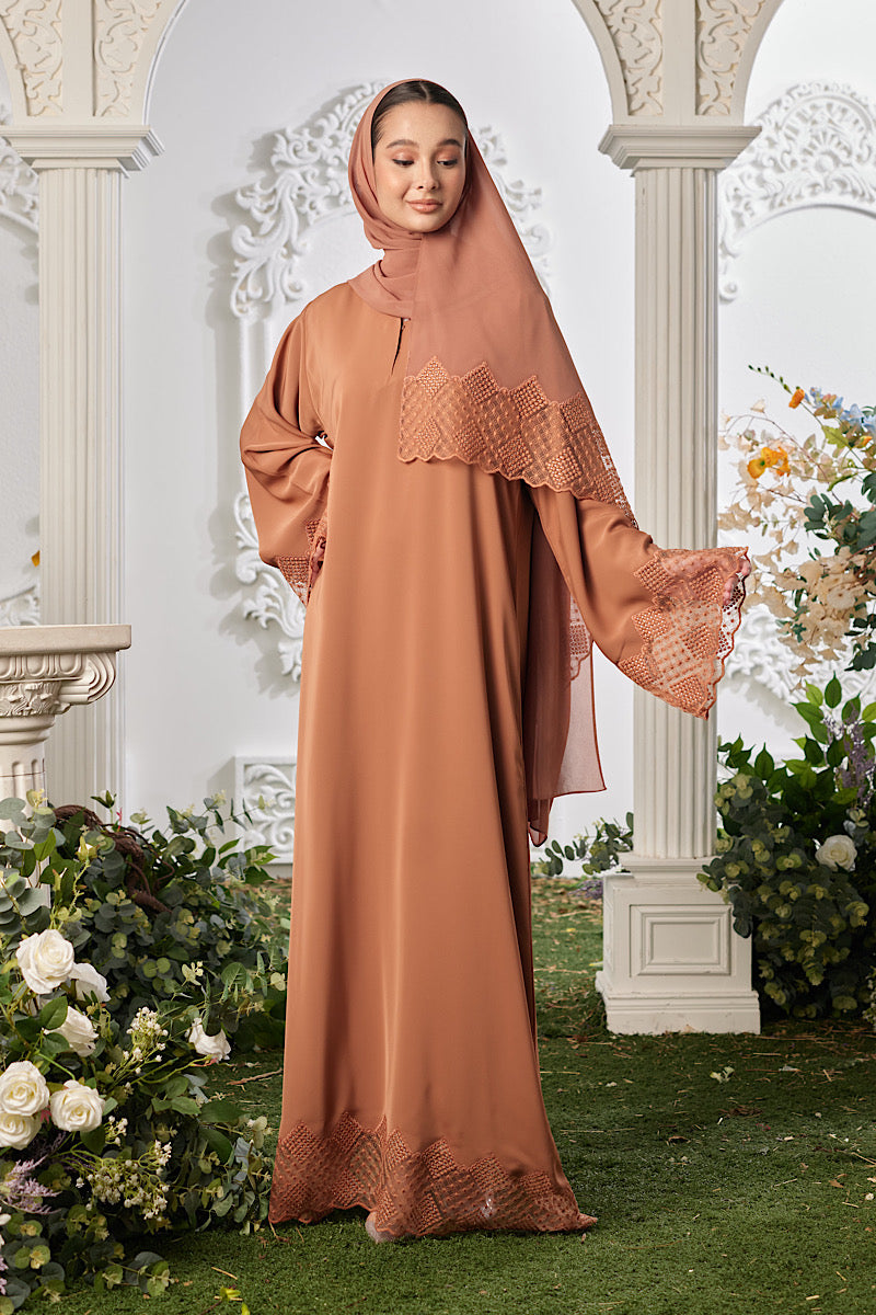 Amalia Abaya in Cinnamon