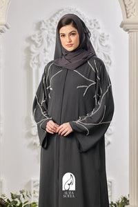 Daniya Abaya in Dark Grey