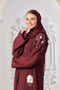 Fatma Abaya in Maroon