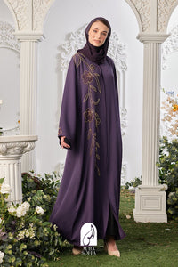 Khaleeda Abaya in Violet Purple