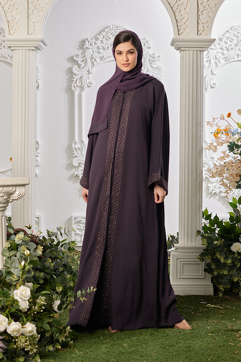 Kyra Abaya in Dark Plum