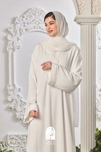 Fareeda Abaya in Off White
