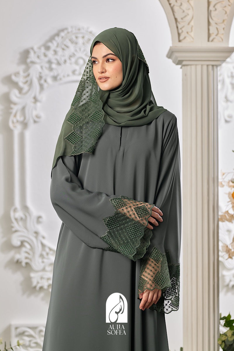 Amalia Abaya Dark Basil