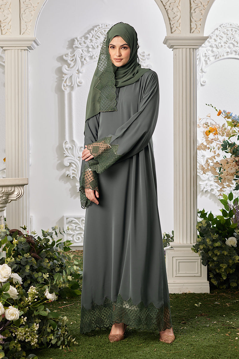 Amalia Abaya Dark Basil