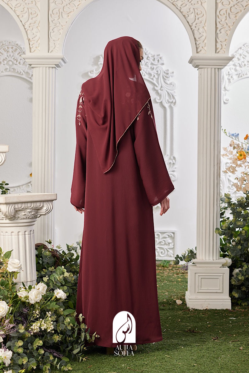 Fatma Abaya in Maroon