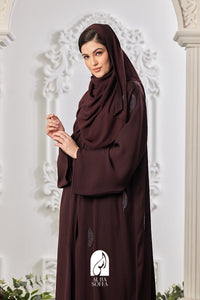 Shifa Abaya in Dark Plum