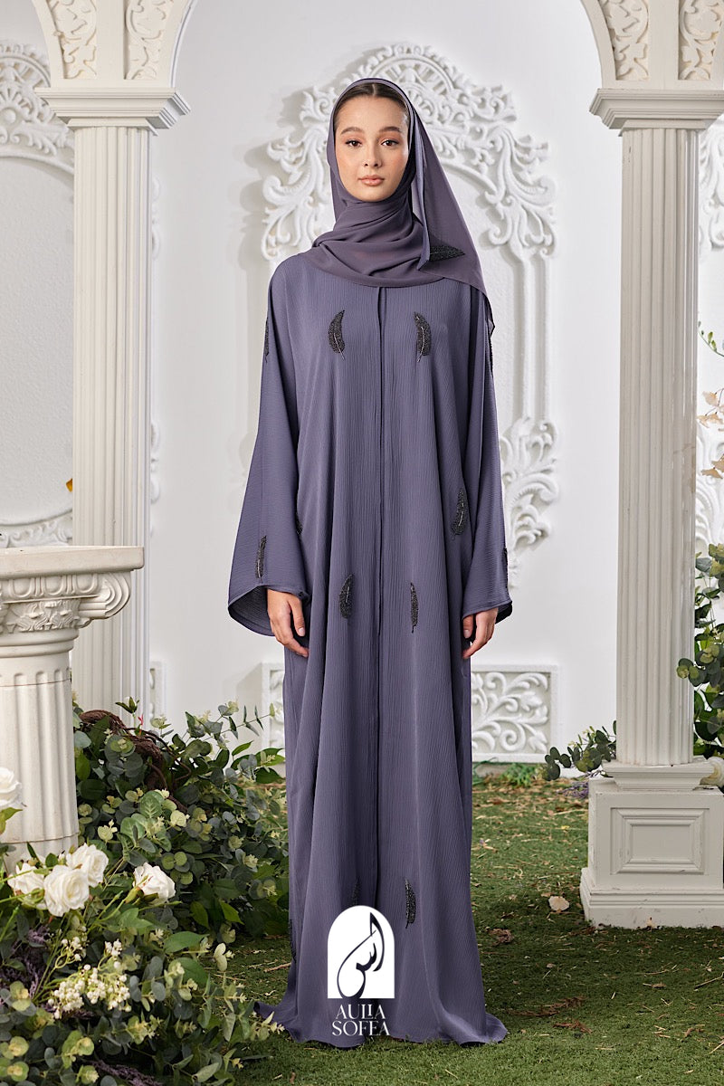 Shifa Abaya in Bluish Grey