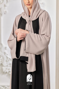 Maysa Reversible Abaya in Black/ Grey